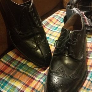 Mens black Stafford Dress Shoes